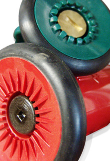 plastic swivel hose head with a large nozzle for quick and easy watering